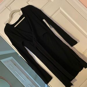 Black Free People wrap sweater dress